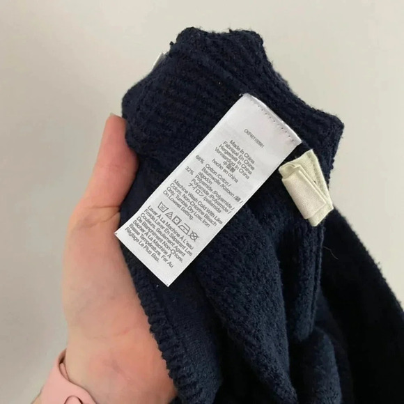 Madewell Navy Blue Birchmoor Sweater Knit Pants Size Medium - Picture 4 of 7